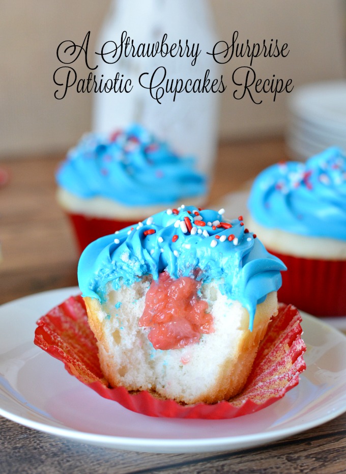 A Strawberry Surprise Patriotic Cupcakes Recipe 