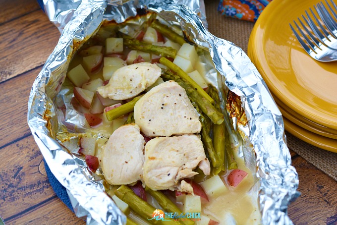 Grilled Chicken Asparagus Potato Pocket Recipe 