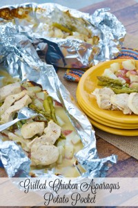 Grilled Chicken Asparagus Potato Pocket Recipe