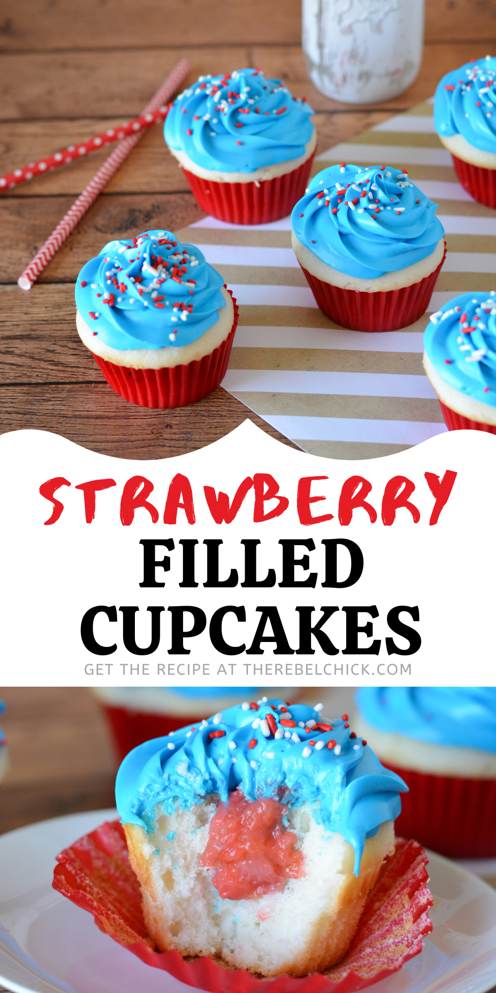 Strawberry Filling Cupcakes 
