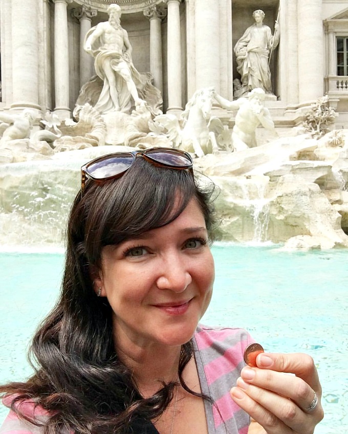 Jenn Quillen at the Trevi Fountain