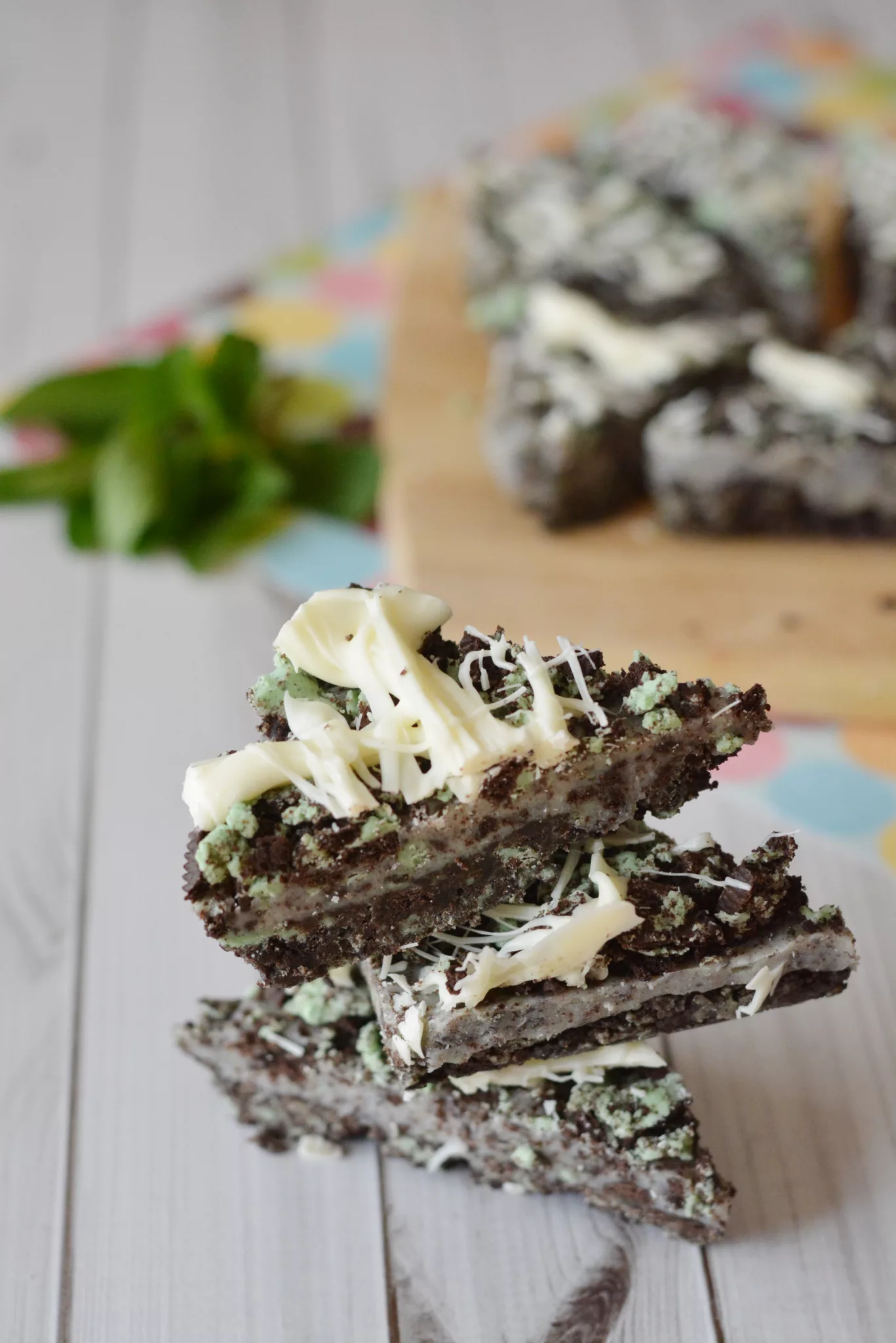 No Bake Mint Oreo Bars