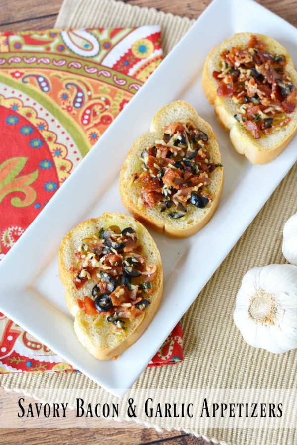 Savory Bacon & Garlic Appetizers Recipe - The Rebel Chick