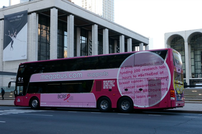 Megabus.com and Breast Cancer Research Foundation partnership announcement, Tuesday, Jan. 19, 2016 in New York. (Jason DeCrow/AP Images for Megabus.com)