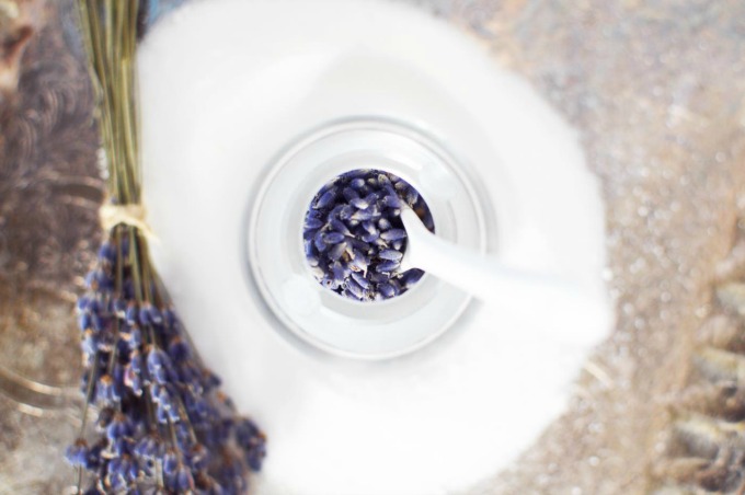 Homemade DIY Lavender Salt Soak
