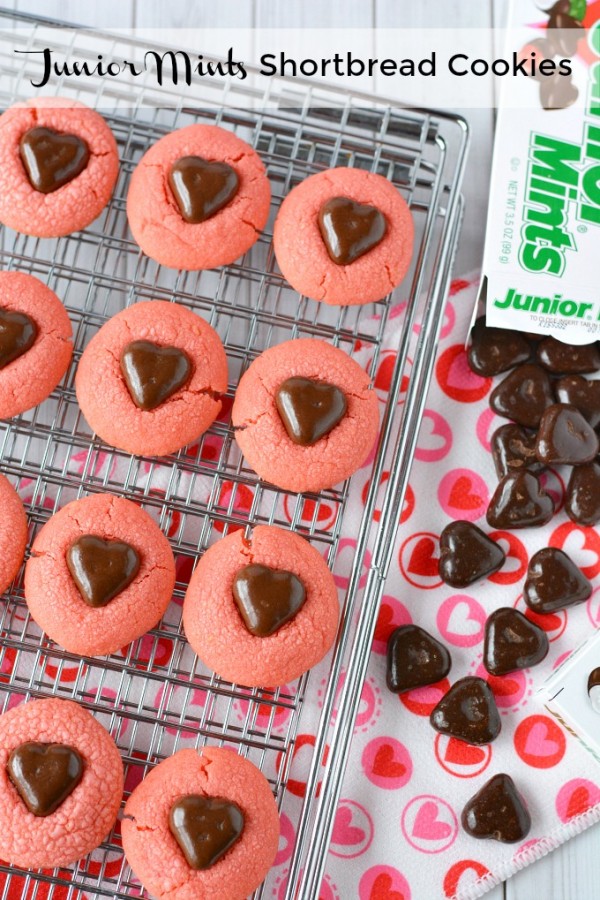 Junior Mints Valentine Shortbread Cookies Recipe The Rebel Chick