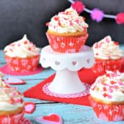 Valentine's Day Mini Vanilla Cupcakes
