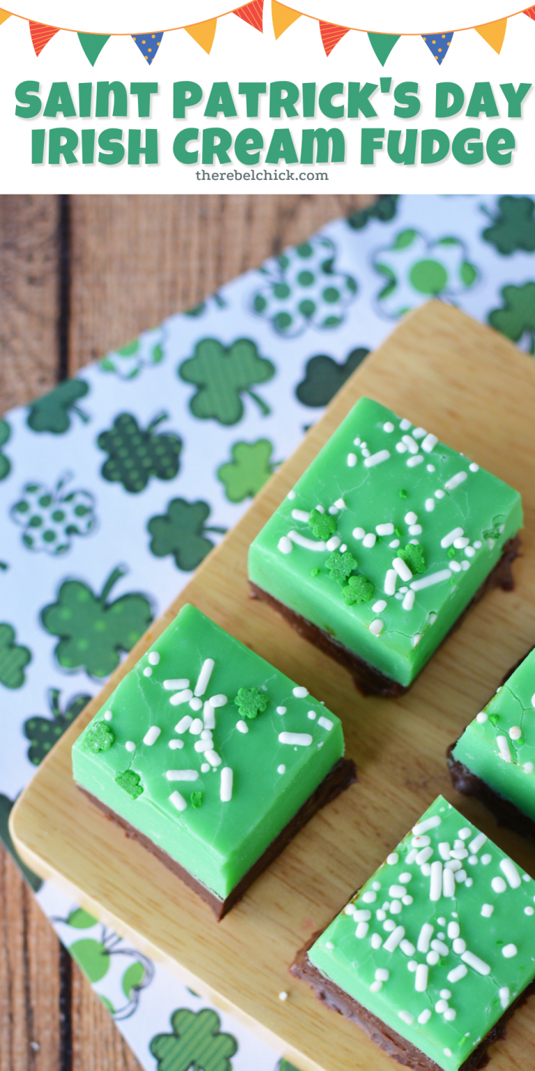 Saint Patrick's Day Irish Cream Fudge Recipe - The Rebel Chick