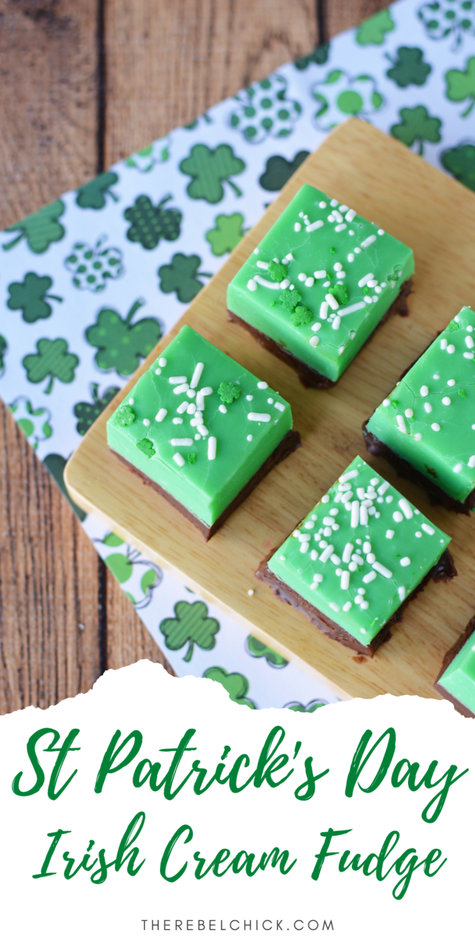 green and brown fudge on a wooden serving platter