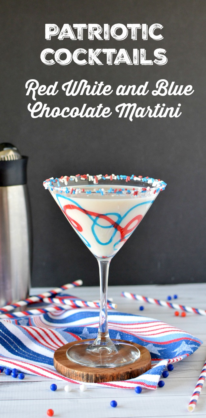 Patriotic Cocktails: Red White and Blue Chocolate Martini Recipe