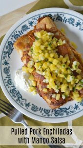 Pulled Pork Enchiladas with Mango Salsa Recipe