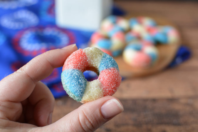 Red, White & Blue Patriotic Mini Donuts