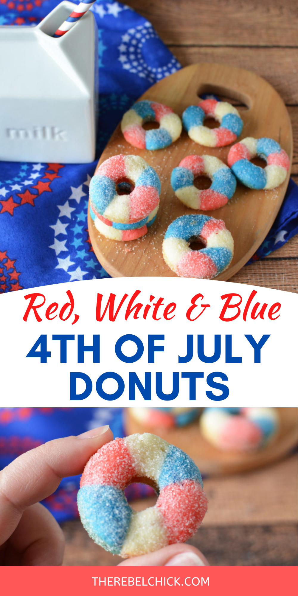 Red White and Blue Donuts 