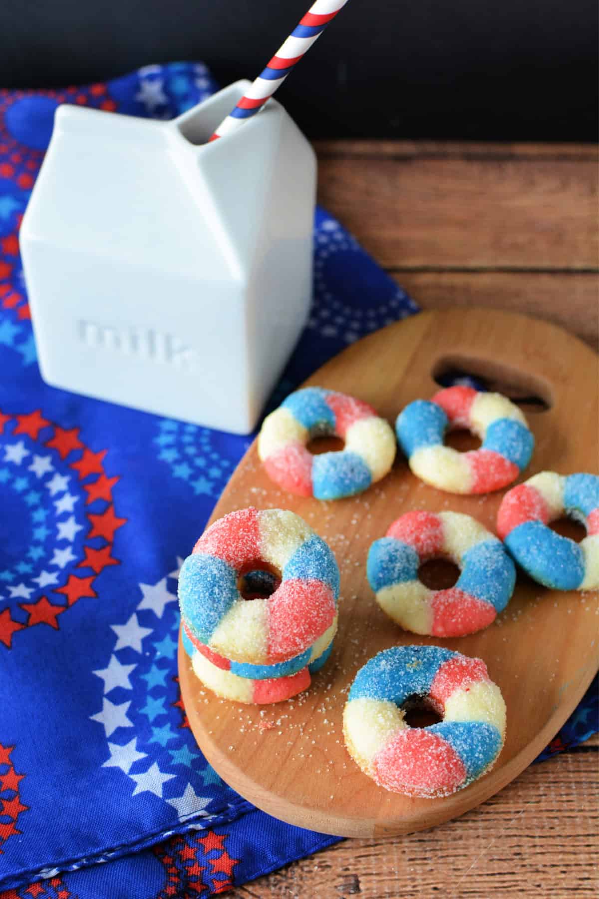 Red White and Blue Donuts