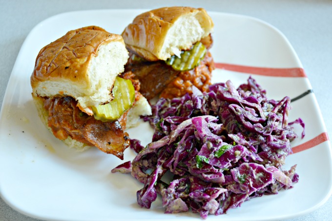 Curly's Barbecue Pulled Chicken Sliders with Spicy Cole Slaw