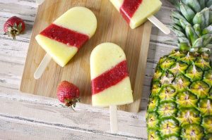 Pineapple Strawberry Ice Pops Recipe