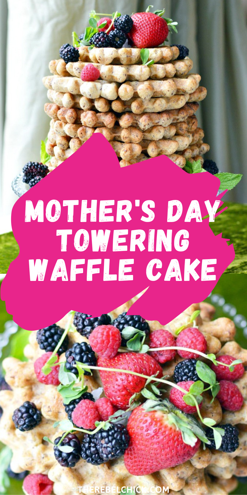 Towering Waffle Cake