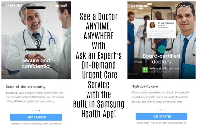 Ask an Expert’s On-Demand Urgent Care Service with the Samsung Health App!