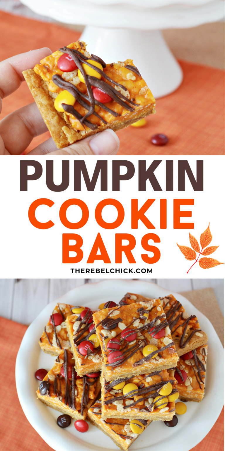 Pumpkin Spice Cookie Bars Recipe - The Rebel Chick