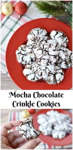 Mocha Chocolate Crinkle Cookies