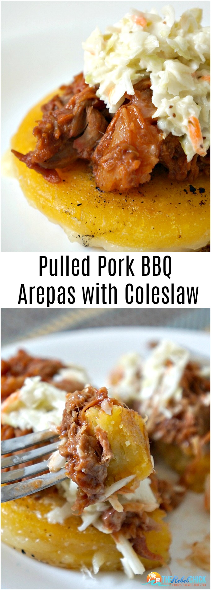 Pulled Pork BBQ Arepas with Coleslaw Recipe