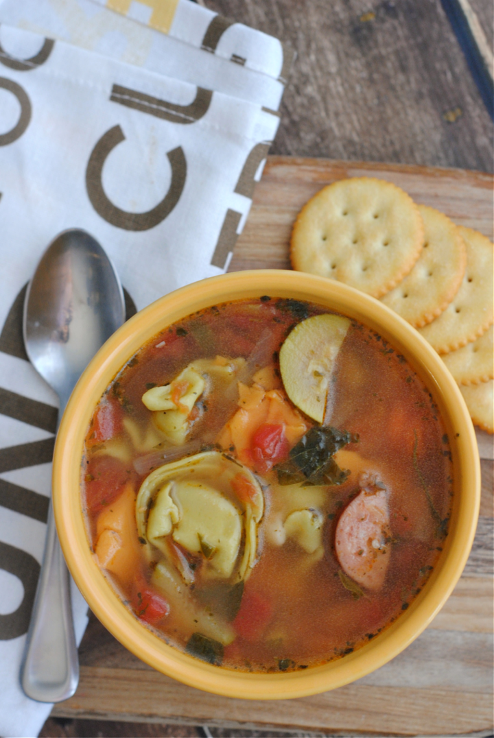 Tortellini and Sausage Soup - The Rebel Chick