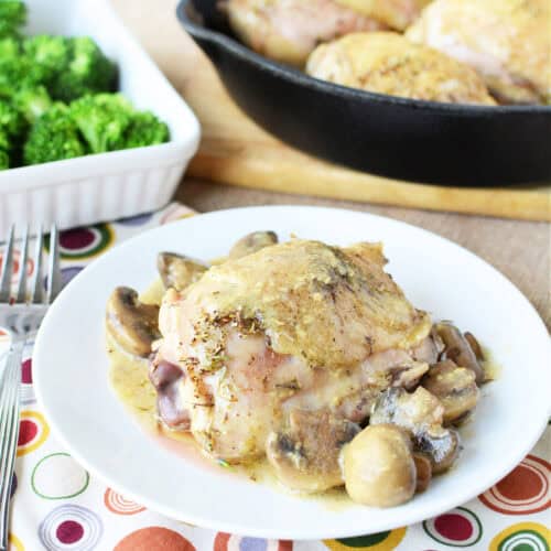 One Pot Low Carb Chicken and Mushrooms Recipe