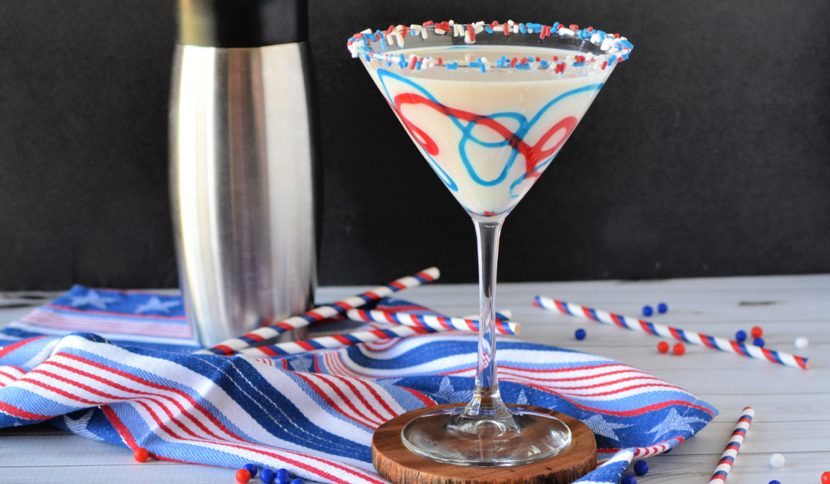 Red White and Blue Chocolate Martini
