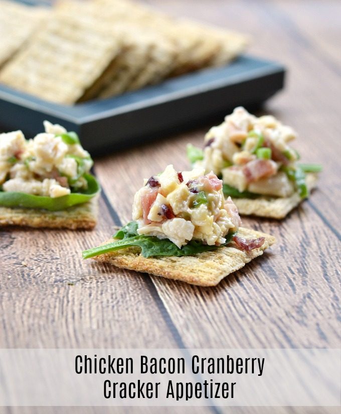 Chicken Bacon Cranberry Cracker Appetizer Recipe