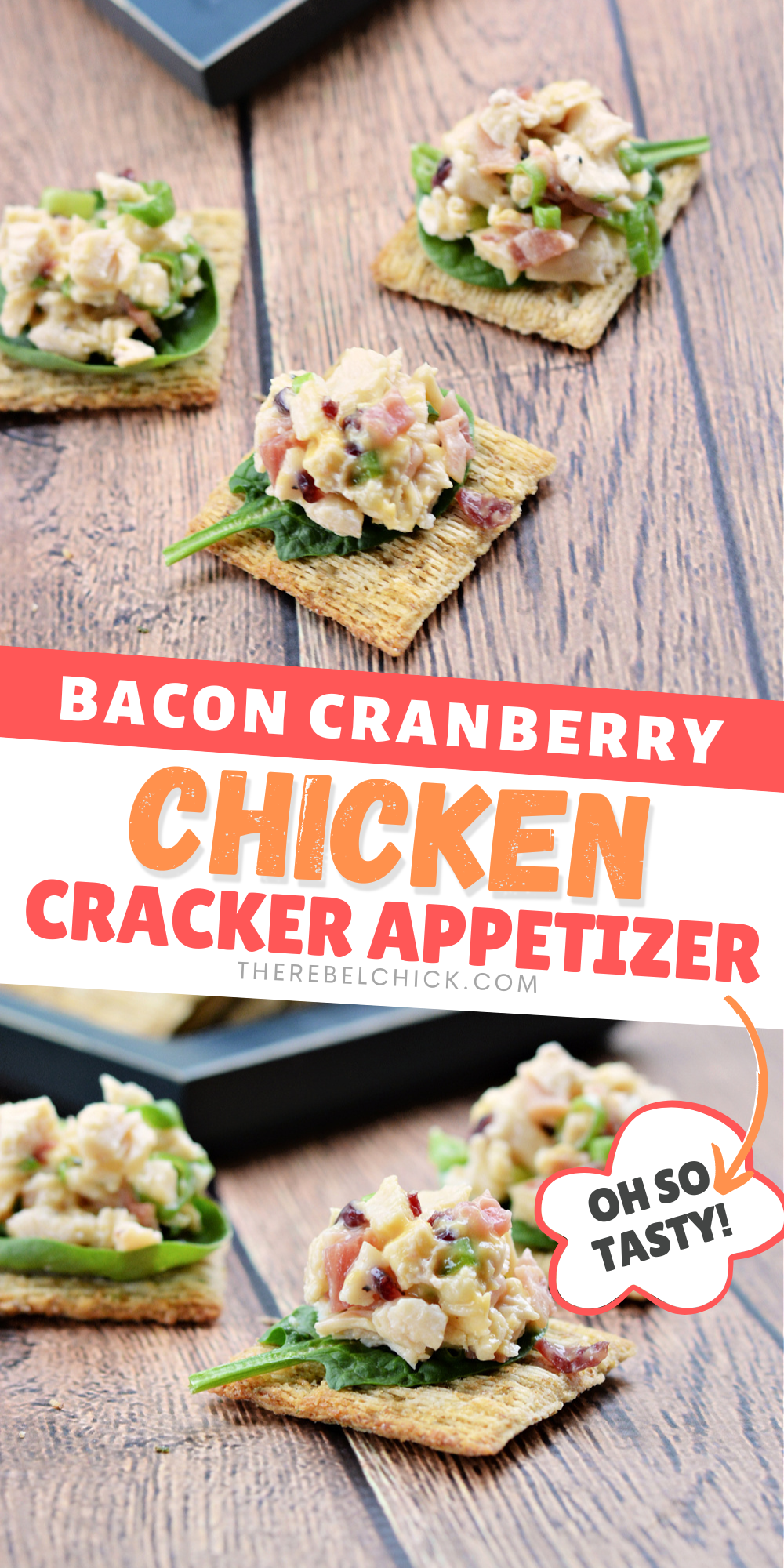 Chicken Bacon Cranberry Cracker Appetizer Recipe