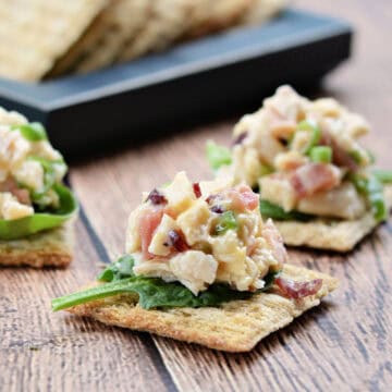 Chicken Bacon Cranberry Cracker Appetizer
