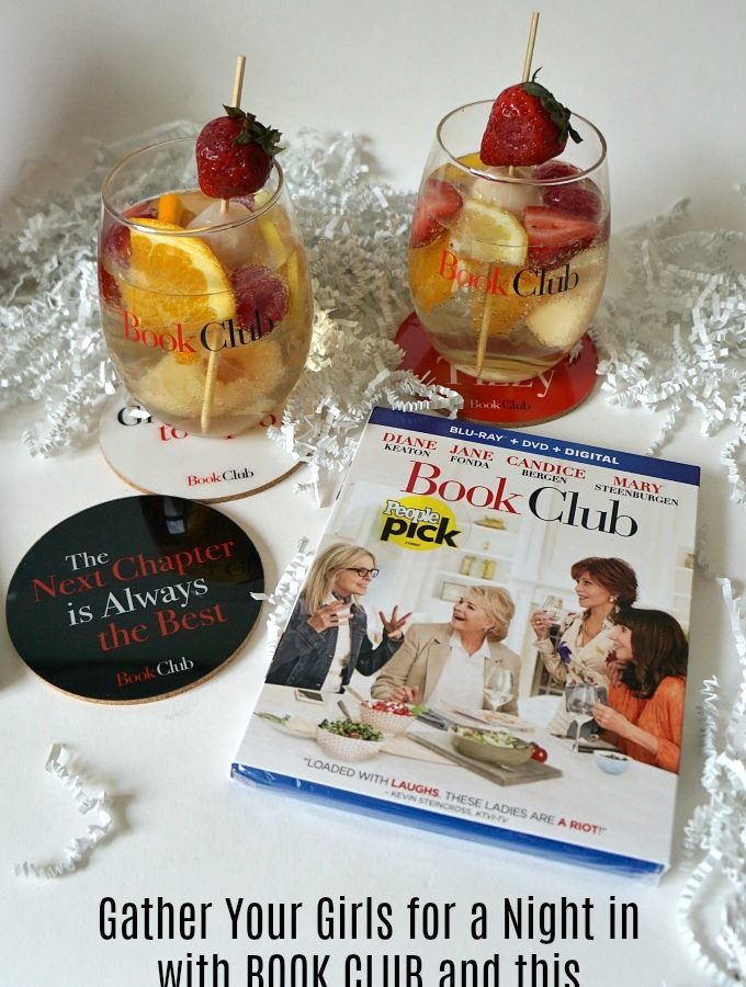 Gather Your Girls for a Night in with BOOK CLUB and this Lychee Sangria Recipe! #BookClub