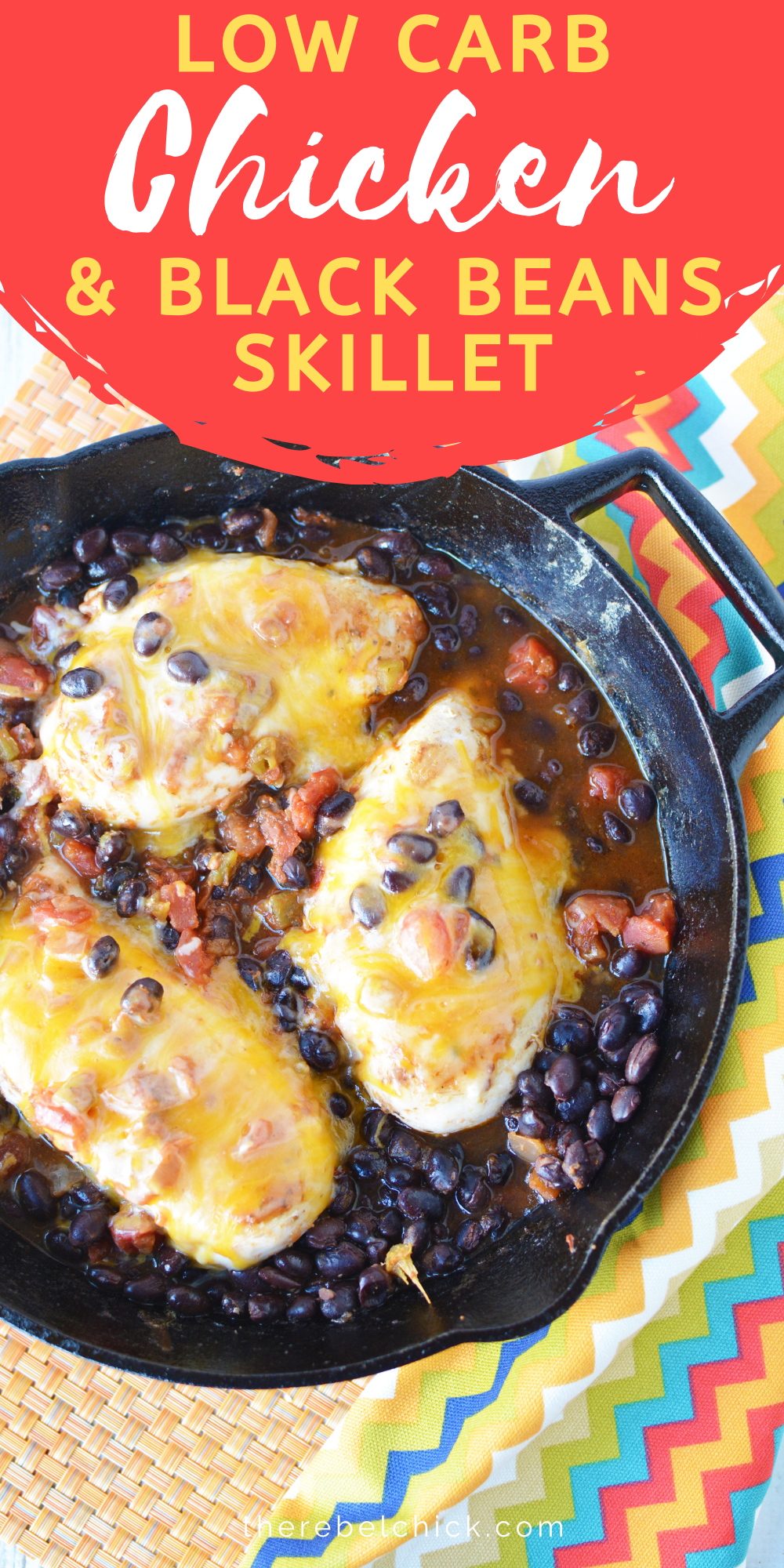 Low Carb Chicken & Black Beans Skillet Recipe