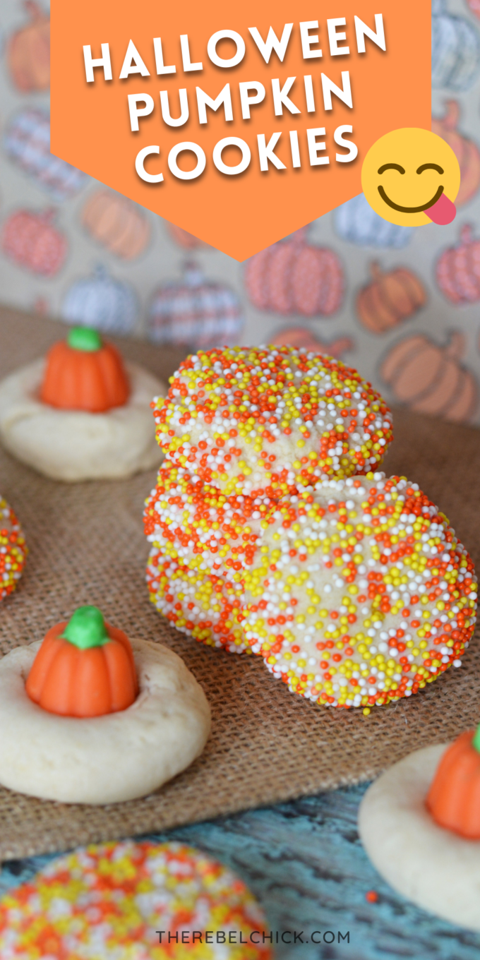 An Easy Halloween Pumpkin Cookies Recipe - The Rebel Chick
