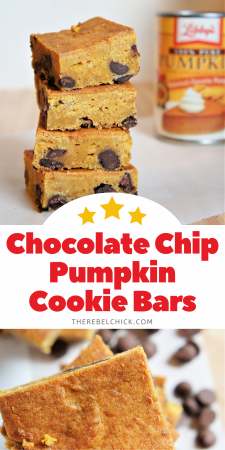 Chocolate Chip Pumpkin Cookie Bars Recipe