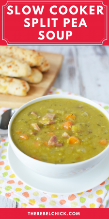 Slow Cooker Split Pea Soup Recipe - The Rebel Chick