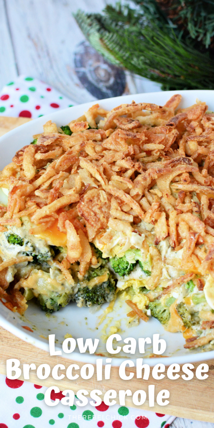 Low Carb Broccoli Cheese Bake Recipe - The Rebel Chick