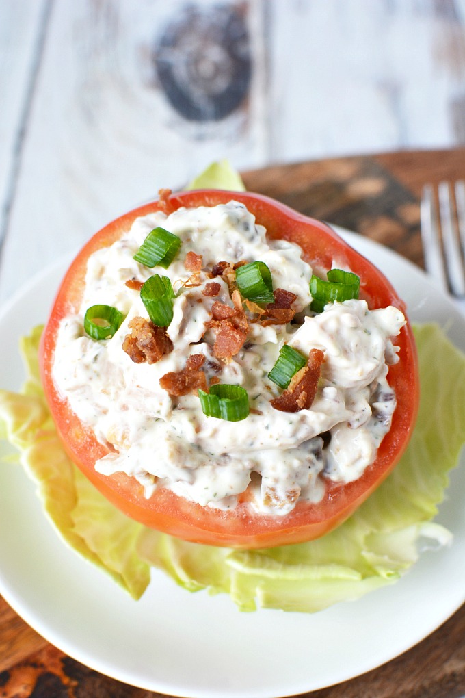 Low Carb Chicken Bacon Stuffed Tomatoes Recipe 1
