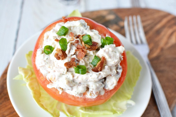 Low Carb Chicken Bacon Stuffed Tomatoes Recipe 1