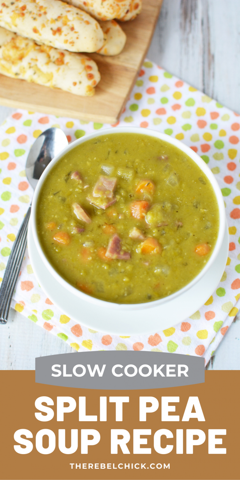 Slow Cooker Split Pea Soup Recipe - The Rebel Chick