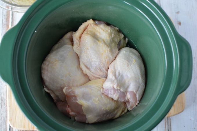 Crockpot Bone In Chicken Thighs and Veggies Dinner