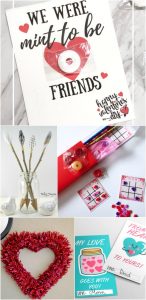 Valentine's Day craft collage