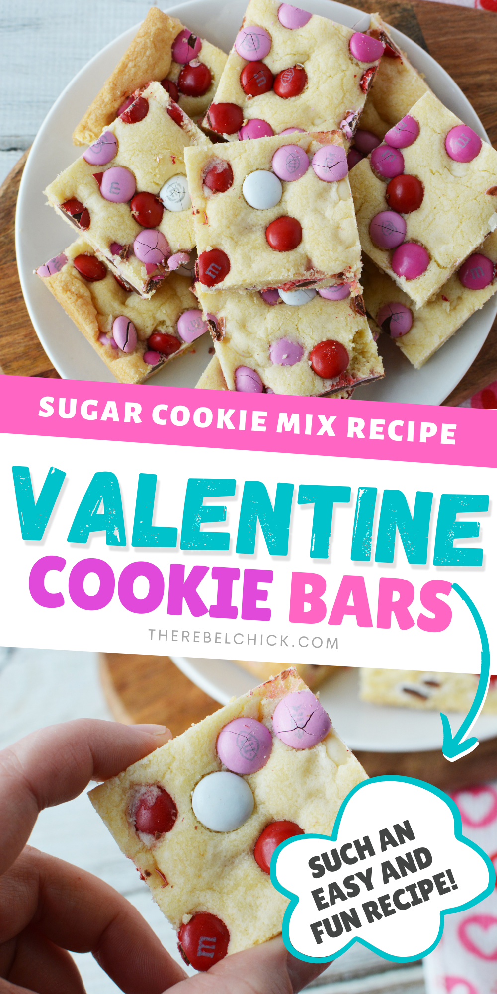 Easy Valentine Cookie Bars Recipe