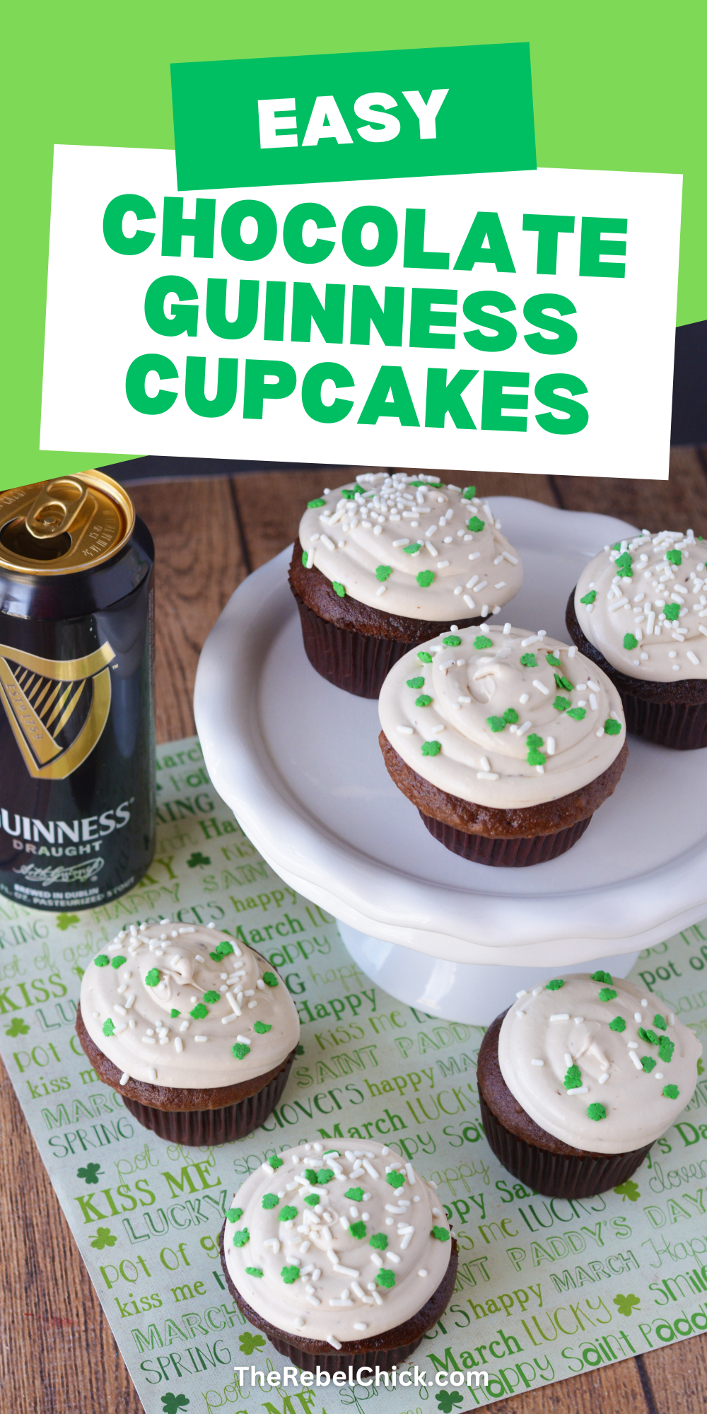 Saint Patrick's Day Chocolate Guinness Frosted Cupcakes Recipe