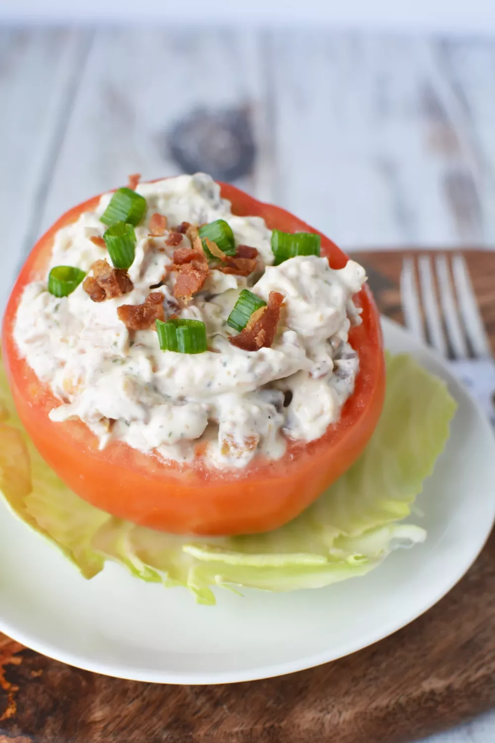 Low Carb Chicken Bacon Stuffed Tomatoes 