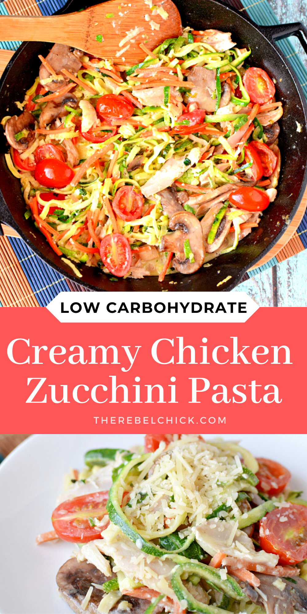 Easy Low Carb Zucchini Pasta Dinner