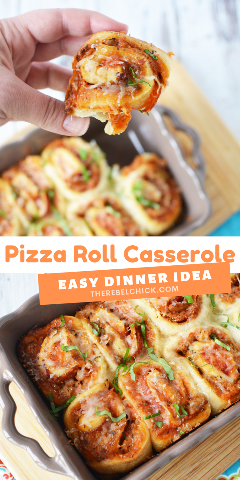 Pizza Roll Casserole Recipe - The Rebel Chick