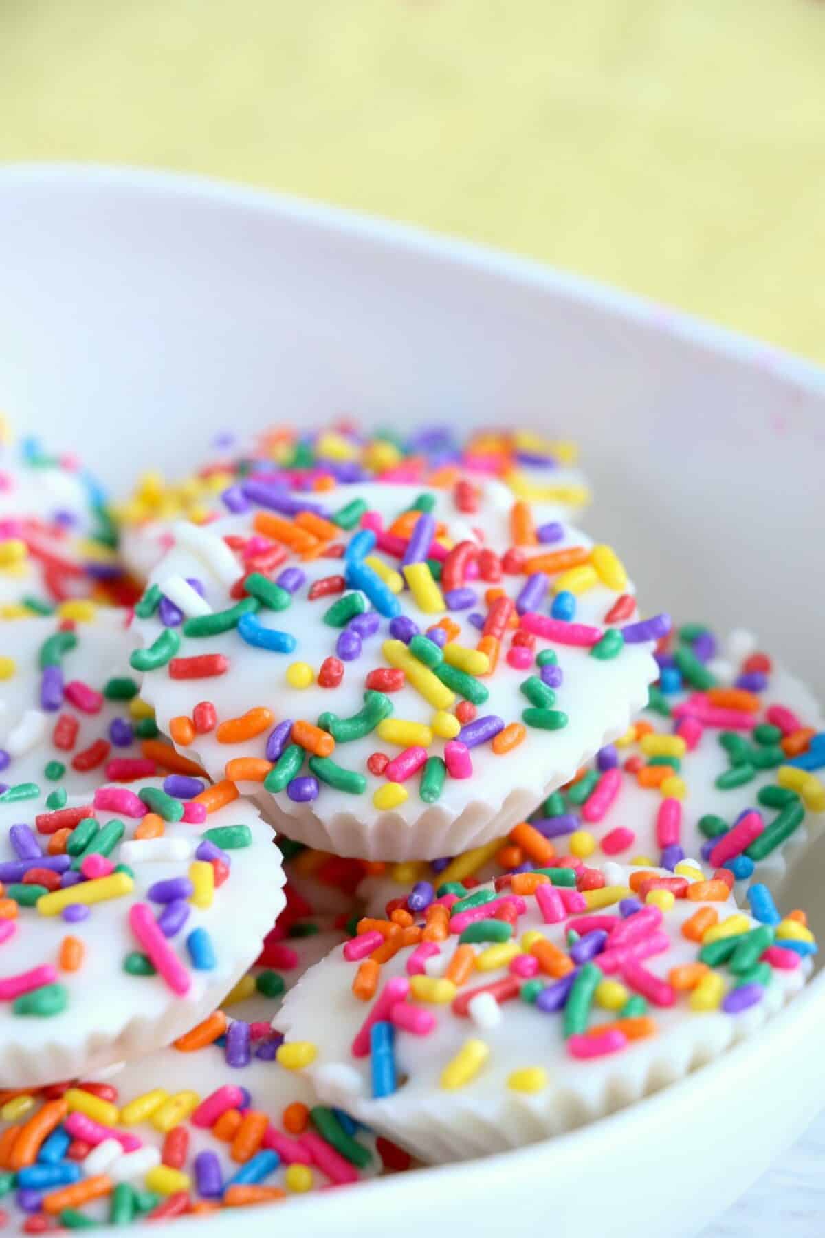 White Chocolate Sugar Cookie Bites - The Rebel Chick