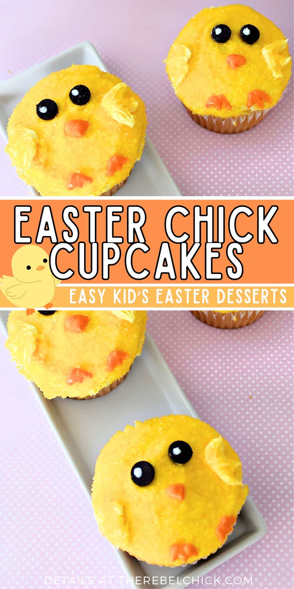 Easter Chick Cupcakes - The Rebel Chick
