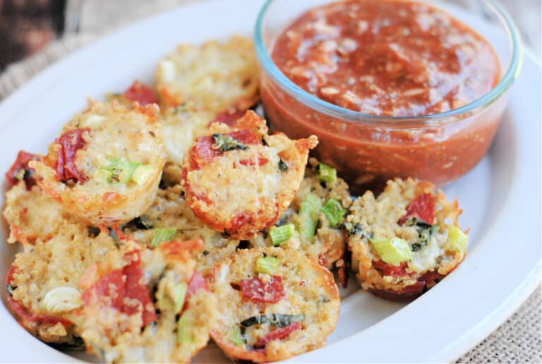 Quinoa Pizza Bites - The Rebel Chick